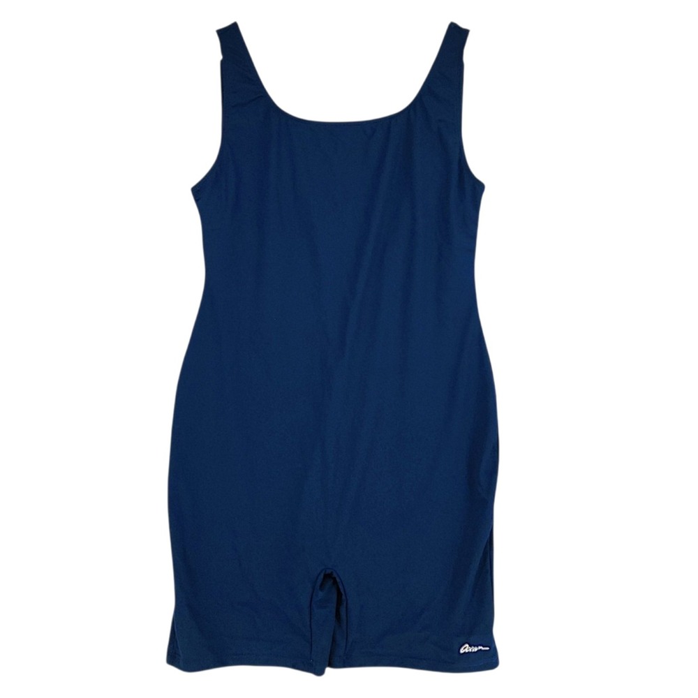 Ocean Aqua Shape One Piece 20 Womens Navy Blue Unitard Swimsuit Training USA NEW